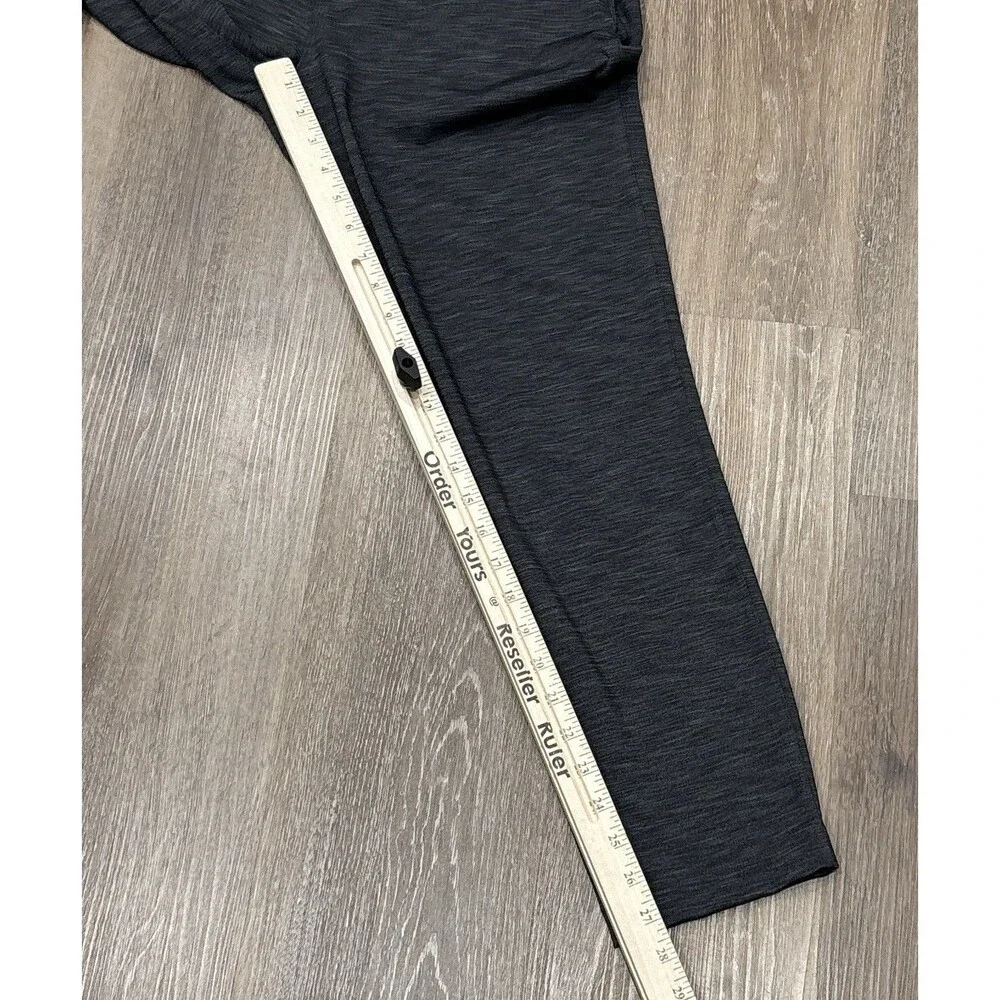 Lululemon On The Fly Pant Womens 6 Gray Heathered Black Pockets